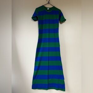Vintage Marimekko Striped Ringer Maxi Dress - Large